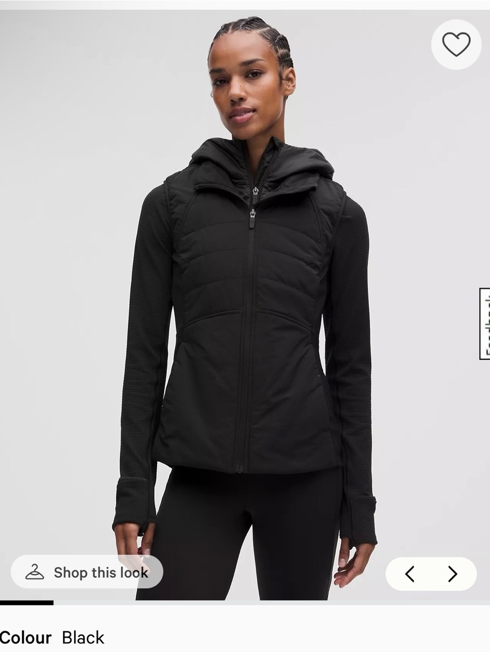 lululemon athletica Black Hooded Women's Puffer Jacket